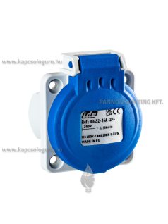   Háztartási dugalj(Schuko, F-típusú) 16A (2P+F), 230V, beépíthető,IP44, kék - IDE ELECTRIC