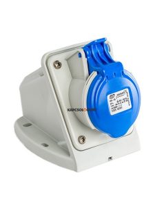   Ipari dugalj (6h) 16A, 3 pólusú (2P+F), 230V, fali, ferde, IP44, kék - IDE ELECTRIC