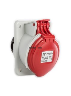   Ipari dugalj (6h) 16A (3P+F), 400V, beépíthető, ferde, IP44, piros - IDE ELECTRIC