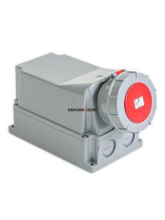   Ipari dugalj (6h) 125A, 5 pólusú (3P+N+F), 400V, fali, ferde, IP67, piros - IDE ELECTRIC