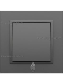   Kétpólusú kapcsoló (102), 10A, IP20, szürke fedőlappal és Animato kerettel - EFAPEL LOGUS 90