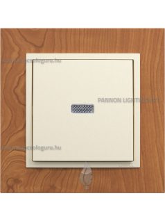   Kétpólusú kapcsoló (102), Ellenőrzőfényes, 10A, IP20, gyöngyházfehér fedőlappal és Arbore cseresznye 1-es kerettel - EFAPEL LOGUS 90