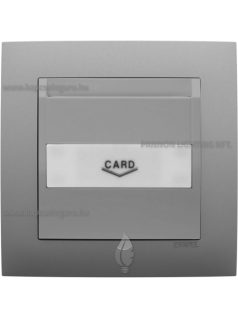   Hotelkártya kapcsoló, 10A, IP20 , Aquarella alumínium fedőlappal és 1-es kerettel - EFAPEL LOGUS 90