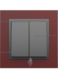   Csillárkapcsoló (105), 10A, IP20, szürke fedőlappal és Animato bíbor kerettel - EFAPEL LOGUS 90