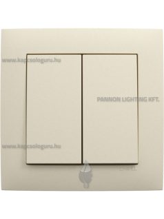   Csillárkapcsoló (105), 10A, IP20, gyöngyházfehér fedőlappal és Aquarella kerettel - EFAPEL LOGUS 90