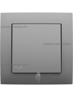   Nyomókapcsoló (101N), 10A, kulcs jellel, IP20 , Aquarella alumínium fedőlappal és 1-es kerettel - EFAPEL LOGUS 90