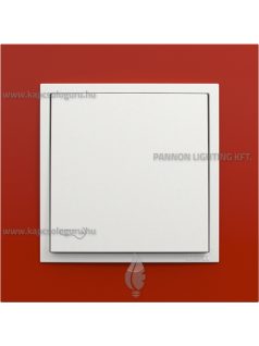   Nyomókapcsoló (101N), 10A, kulcs jellel, IP20, jégfehér fedőlappal és Animato vörös kerettel - EFAPEL LOGUS 90