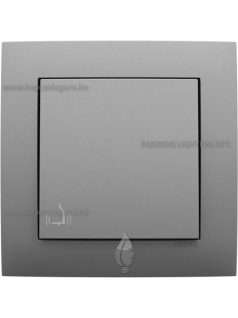   Nyomókapcsoló (101N), 10A, csengő jellel, IP20 , Aquarella alumínium fedőlappal és 1-es kerettel - EFAPEL LOGUS 90