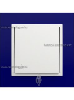   Nyomókapcsoló (101N), 10A, csengő jellel, IP20, jégfehér fedőlappal és Animato kék kerettel - EFAPEL LOGUS 90