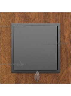   Nyomókapcsoló (101N), 10A, csengő jellel, IP20, szürke fedőlappal és Arbore mahagóni kerettel - EFAPEL LOGUS 90