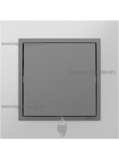   Nyomókapcsoló (101N), 10A, csengő jellel, IP20, szürke fedőlappal és Metallo alumínium kerettel - EFAPEL LOGUS 90