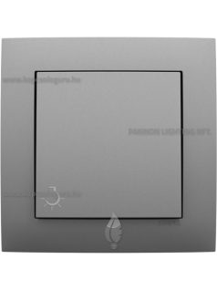   Nyomókapcsoló (101N), 10A, lámpa jellel, IP20 , Aquarella alumínium fedőlappal és 1-es kerettel - EFAPEL LOGUS 90