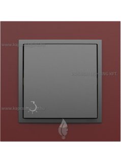   Nyomókapcsoló (101N), 10A, lámpa jellel, IP20, szürke fedőlappal és Animato bíbor kerettel - EFAPEL LOGUS 90