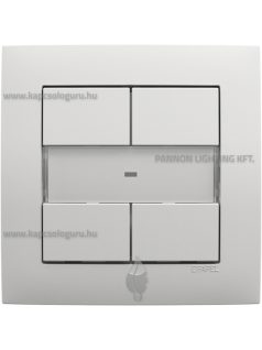  Négyes nyomókapcsoló, törpefeszültségű 50mA, IP20, Base fehér fedőlappal és 1-es kerettel - EFAPEL LOGUS 90