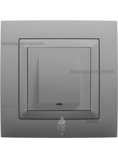   Kábelkivezető 3 vezetéknek és fedőlap, IP20 , Aquarella alumínium fedőlappal és 1-es kerettel - EFAPEL LOGUS 90