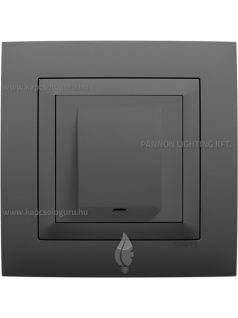   Kábelkivezető 4 vezetéknek és fedőlap, IP20, szürke fedőlappal és Aquarella kerettel - EFAPEL LOGUS 90