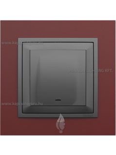   Kábelkivezető 4 vezetéknek és fedőlap, IP20, szürke fedőlappal és Animato bíbor kerettel - EFAPEL LOGUS 90