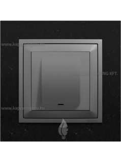   Kábelkivezető 3 vezetéknek és fedőlap, IP20, szürke fedőlappal és Petra gránit kerettel - EFAPEL LOGUS 90