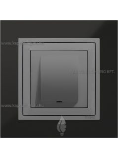   Kábelkivezető 3 vezetéknek és fedőlap, IP20, szürke fedőlappal és Metallo nikkel kerettel - EFAPEL LOGUS 90