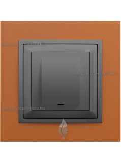   Kábelkivezető 3 vezetéknek és fedőlap, IP20, szürke fedőlappal és Animato téglavörös kerettel - EFAPEL LOGUS 90