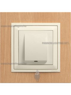   Kábelkivezető 4 vezetéknek és fedőlap, IP20, gyöngyházfehér fedőlappal és Arbore bükk 1-es kerettel - EFAPEL LOGUS 90