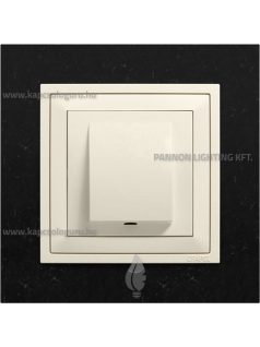   Kábelkivezető 3 vezetéknek és fedőlap, IP20, gyöngyházfehér fedőlappal és Petra gránit 1-es kerettel - EFAPEL LOGUS 90