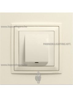   Kábelkivezető 4 vezetéknek és fedőlap, IP20, gyöngyházfehér fedőlappal és Animato kerettel - EFAPEL LOGUS 90