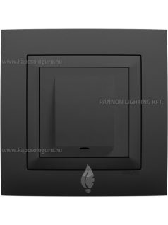   Kábelkivezető 3 vezetéknek és fedőlap, IP20, fekete fedőlappal és Aquarella 1-es kerettel - EFAPEL LOGUS 90