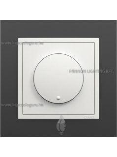   Tekerőgombos fényerőszabályozó, 5-320W, IP20, jégfehér fedőlappal és Animato fekete kerettel - EFAPEL LOGUS 90