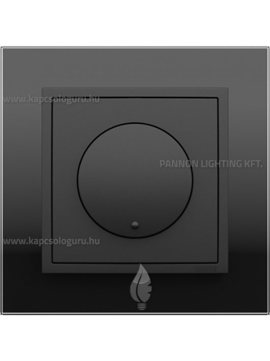 Tekerőgombos fényerőszabályozó, 5-320W, IP20, fekete fedőlappal és Crystal fekete üveg 1-es kerettel - EFAPEL LOGUS 90