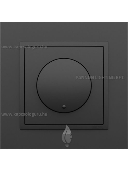Tekerőgombos fényerőszabályozó, 5-320W, IP20, fekete fedőlappal és Animato fekete 1-es kerettel - EFAPEL LOGUS 90