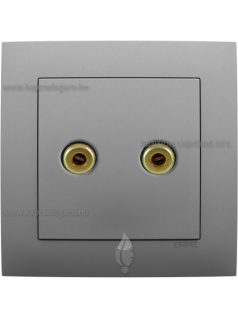   Hangszóró aljzat és fedőlap, IP20 , Aquarella alumínium fedőlappal és 1-es kerettel - EFAPEL LOGUS 90