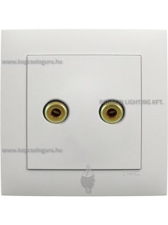   Hangszóró aljzat és fedőlap, IP20, jégfehér fedőlappal és Aquarella kerettel - EFAPEL LOGUS 90