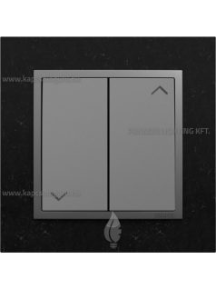   Redőnynyomó fedőlappal, 10A, IP20, szürke fedőlappal és Petra gránit kerettel - EFAPEL LOGUS 90