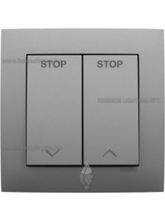   Redőnykapcsoló 10A, IP20 , Aquarella alumínium fedőlappal és 1-es kerettel - EFAPEL LOGUS 90