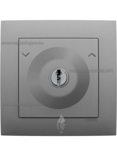   Nyomókapcsoló (101N), kulcsos, 10A, IP20 , Aquarella alumínium fedőlappal és 1-es kerettel - EFAPEL LOGUS 90