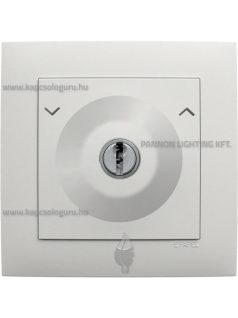  Nyomókapcsoló (101N), kulcsos, 10A, IP20, jégfehér fedőlappal és Aquarella kerettel - EFAPEL LOGUS 90