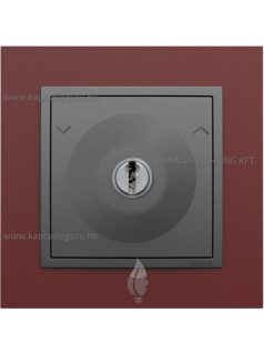   Váltókapcsoló (106), kulcsos, 10A , IP20, szürke fedőlappal és Animato bíbor kerettel - EFAPEL LOGUS 90