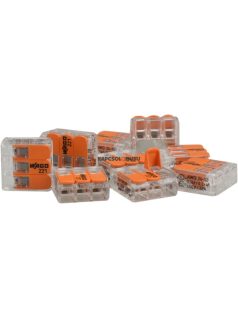   3 vezetékes oldható összekötő (tömör vagy hajlékony 0,14-4mm2) 32A átlátszó 221-413 - WAGO