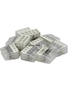   8 vezetékes összekötő (tömör 0,5-2,5mm2) 24A átlátszó világosszürke 2273-208 - WAGO