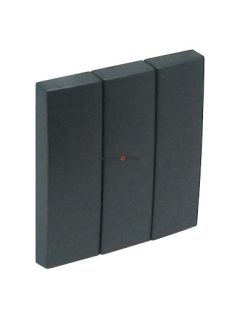   Három billentyűs kapcsoló fedőlap, IP20, Szürke - EFAPEL LOGUS 90