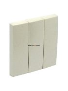   Három billentyűs kapcsoló fedőlap, IP20, gyöngyházfehér - EFAPEL LOGUS 90