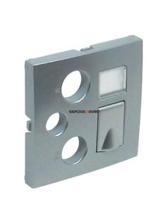   TV-Antenna-Rádió-PC (RJ45) aljzat fedőlap, IP20, alumínium - EFAPEL LOGUS 90