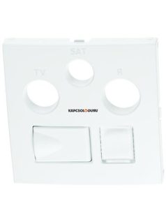   TV-Antenna-Rádió-PC (RJ45) aljzat fedőlap, IP20, fehér - EFAPEL LOGUS 90