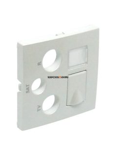   TV-Antenna-Rádió-PC (RJ45) aljzat fedőlap, IP20, jégfehér - EFAPEL LOGUS 90