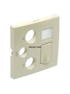   TV-Antenna-Rádió-PC (RJ45) aljzat fedőlap, IP20, gyöngyházfehér - EFAPEL LOGUS 90