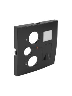   TV-Antenna-Rádió-PC (RJ45) aljzat fedőlap, IP20, fekete - EFAPEL LOGUS 90