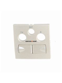   TV-Antenna-Rádió-PC 2x(RJ45) aljzat fedőlap, IP20, gyöngyházfehér - EFAPEL LOGUS 90