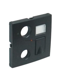   TV-Rádió-PC (RJ45) aljzat fedőlap, IP20, Szürke - EFAPEL LOGUS 90