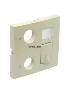   TV-Rádió-PC (RJ45) aljzat fedőlap, IP20, gyöngyházfehér - EFAPEL LOGUS 90
